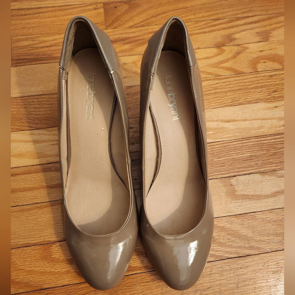Nude Wedge Heels, Almond Toe, 11 wide